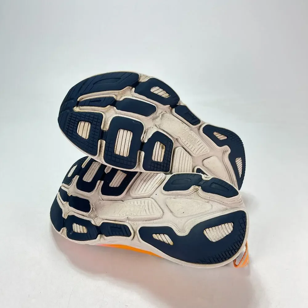 HOKA Bondi 7 Blue Orange Pink Road Running Shoes Sneakers Women's Size 8.5